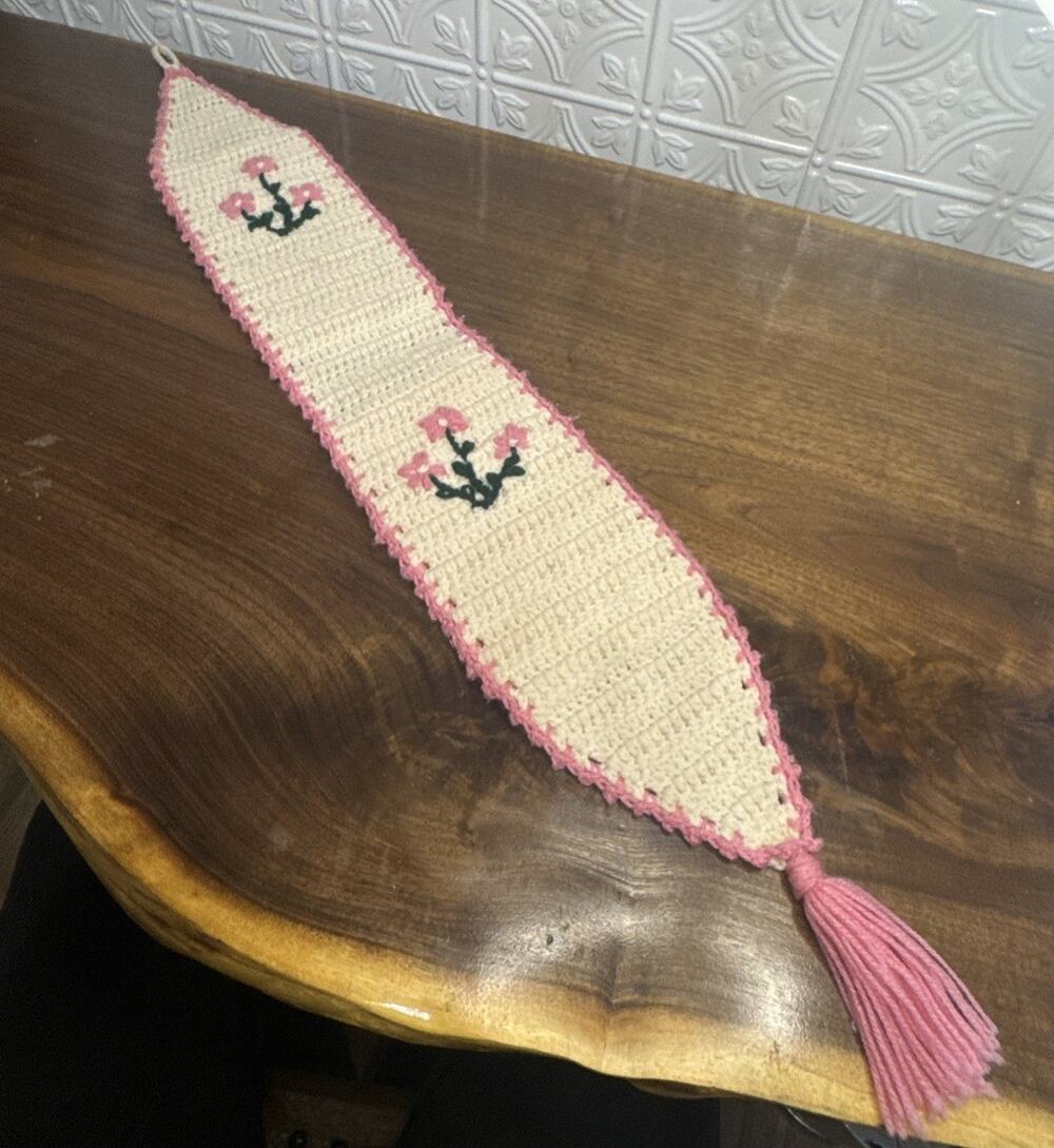 Vintage Floral Wall Hanging Towel Holder Bathroom Kitchen decor